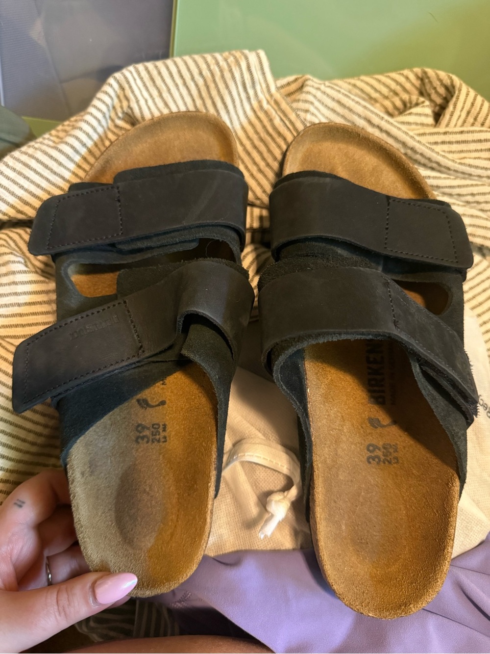 Birkenstock suede sandals